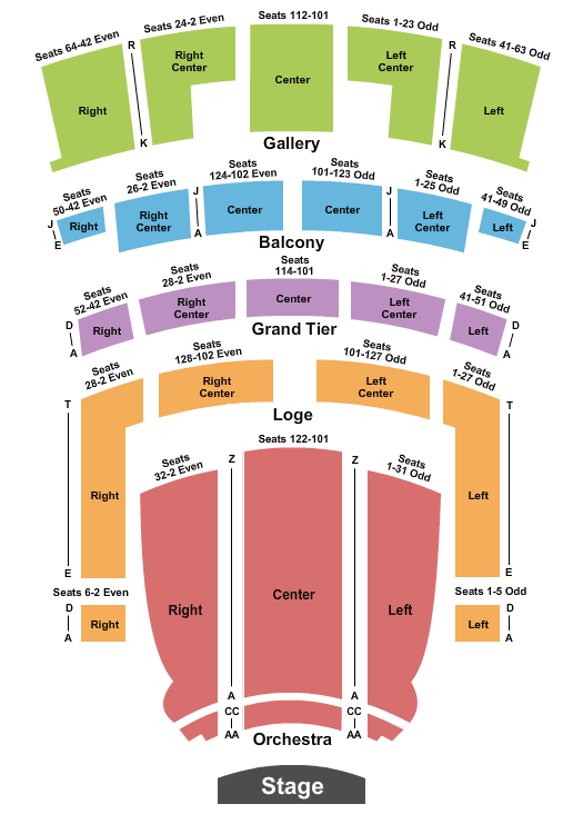 Orpheum Theatre Nutcracker Seating Chart