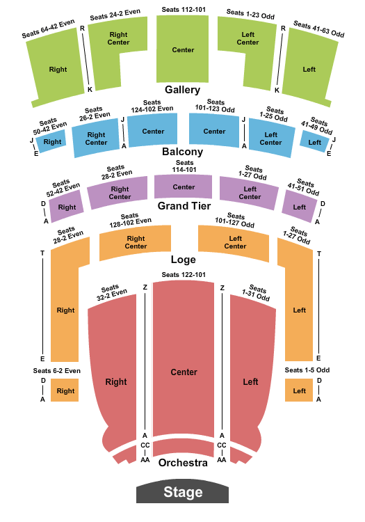 Orpheum Theatre Nutcracker Seating Chart